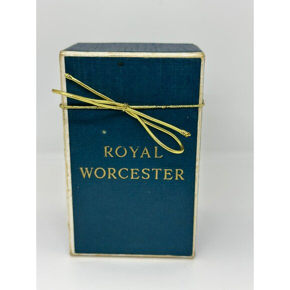 VTG Royal Worcester Egg Coddler Porcelain Floral Design Lid Original Box - Picture 3 of 6